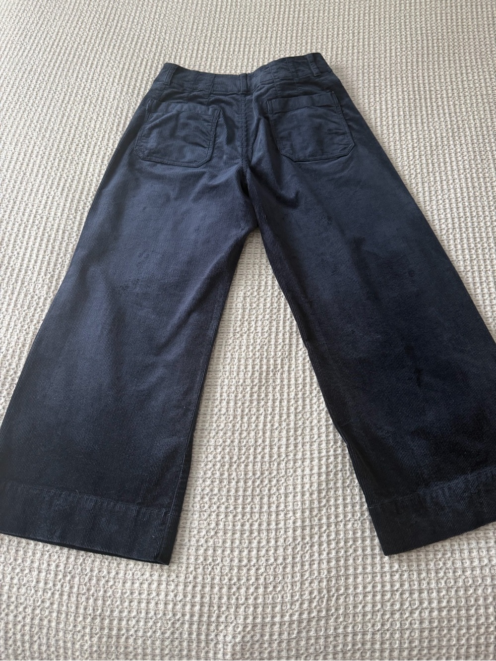 Anthropologie - Maeve - The Colette -Navy Wide-Leg Cropped Corduroy Pants - Picture 3 of 4